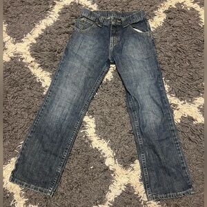 Wrangler Straight Leg Jeans Boys 10 Regular Blue Denim Medium Wash Zip Fly